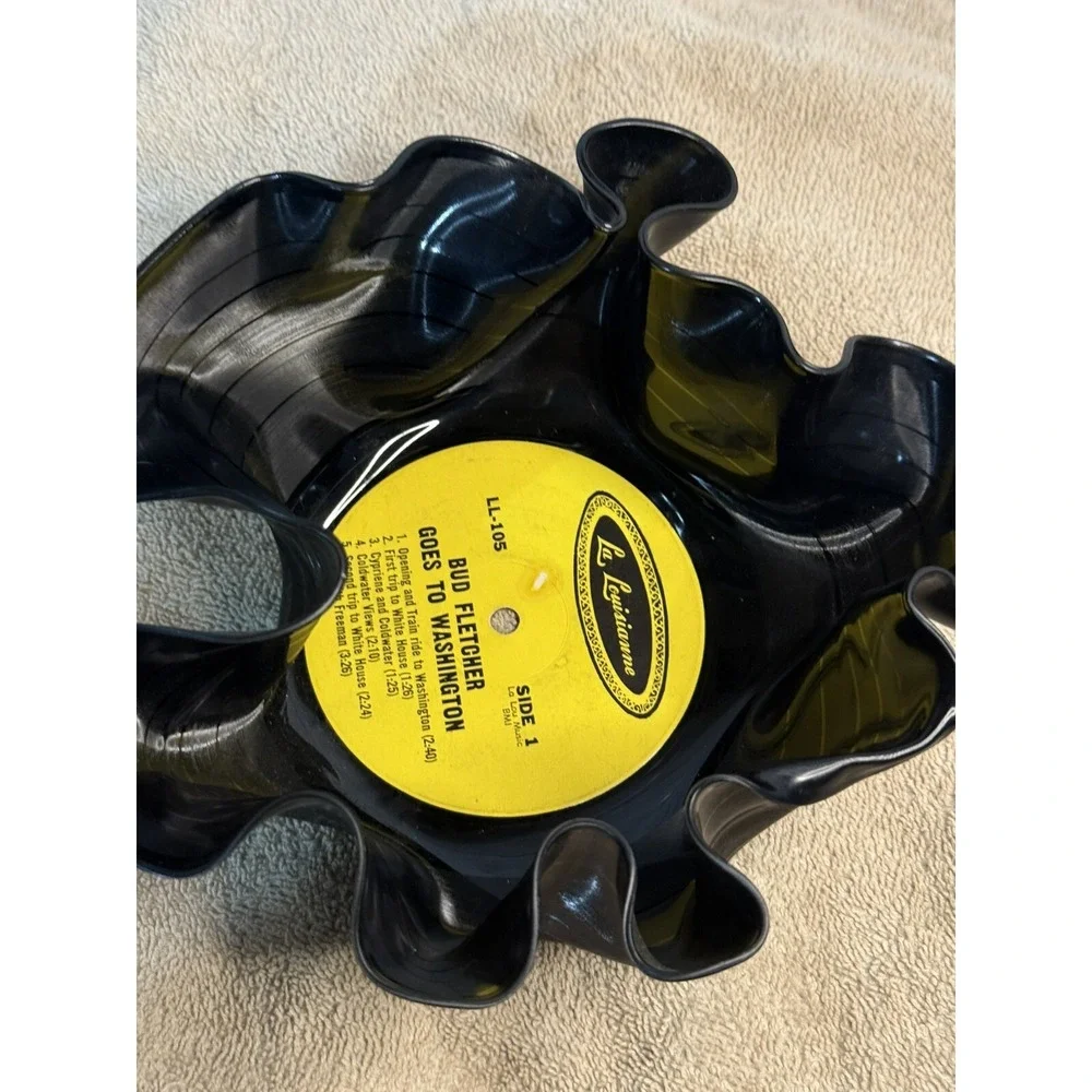 Vinyl Record Snack Bowl -BUD FLETCHERGOES TO WASHINGTON La Louisianne